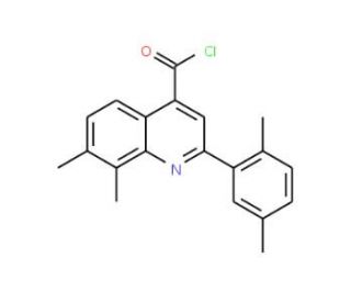 2-(2,5-dimethylphenyl)-7,8-dimethylquinoline-4-carbonyl chloride - chemical structure image