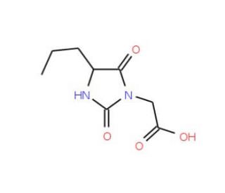 2-(2,5-dioxo-4-propylimidazolidin-1-yl)acetic acid - chemical structure image
