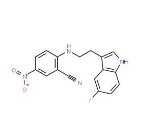 2-{[2-(5-Fluoro-1H-indol-3-yl)ethyl]amino}-5-nitrobenzonitrile - chemical structure image