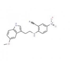 2-{[2-(5-Methoxy-1H-indol-3-yl)ethyl]amino}-5-nitrobenzonitrile - chemical structure image