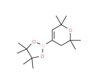 (2,2,6,6-Tetramethyl-3,6-dihydro-2H-pyran-4-yl)boronic acid, pinacol ester (CAS 1142363-56-1) - chemical structure image