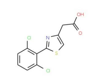 [2-(2,6-dichlorophenyl)-1,3-thiazol-4-yl]acetic acid - chemical structure image
