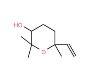 2,2,6-Trimethyl-6-vinyltetrahydropyran-3-ol (CAS 14049-11-7) - chemical structure image