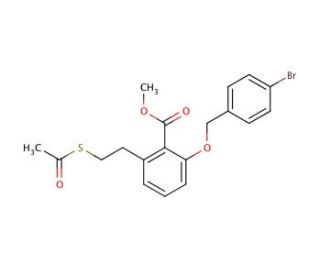 2-(2-Acetylsulfanyl-ethyl)-6-(4-bromo-benzyloxy)-benzoic acid methyl ester - chemical structure image