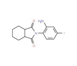 2-(2-amino-4-fluorophenyl)-octahydro-1H-isoindole-1,3-dione - chemical structure image
