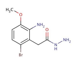 2-(2-Amino-6-bromo-3-methoxyphenyl)acetohydrazide (CAS 1162262-32-9) - chemical structure image