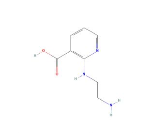 2-[(2-Aminoethyl)amino]nicotinic acid (CAS 374063-93-1) - chemical structure image