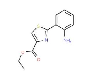 2-(2-Aminophenyl)thiazole-4-carboxylic acid ethyl ester (CAS 658076-43-8) - chemical structure image