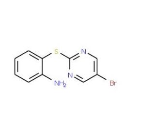 2-[2-(Aminophenyl)thio]-5-bromopyrimidine (CAS 849021-43-8) - chemical structure image