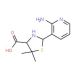 2-(2-Aminopyridin-3-yl)-5,5-dimethyl-1,3-thiazolidine-4-carboxylic acid - chemical structure image
