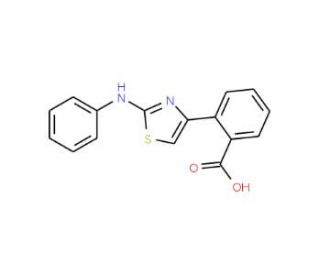 2-(2-Anilino-1,3-thiazol-4-yl)benzene-carboxylic acid - chemical structure image
