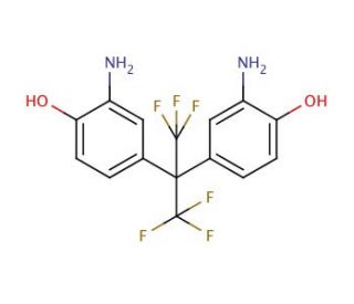2,2-Bis(3-amino-4-hydroxyphenyl)hexafluoropropane (CAS 83558-87-6) - chemical structure image