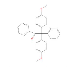 2,2-Bis(4-methoxyphenyl)-1,2-diphenylethanone (CAS 103281-33-0) - chemical structure image
