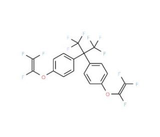 2,2-Bis(4-trifluorovinyloxyphenyl)-1,1,1,3,3,3-hexafluoropropane (CAS 134174-11-1) - chemical structure image