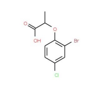 2-(2-Bromo-4-chlorophenoxy)propanoic acid (CAS 98590-32-0) - chemical structure image