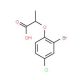 2-(2-Bromo-4-chlorophenoxy)propanoic acid (CAS 98590-32-0) - chemical structure image