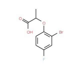 2-(2-bromo-4-fluorophenoxy)propanoic acid - chemical structure image