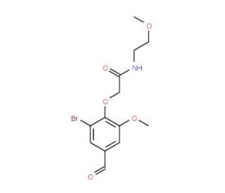 2-(2-bromo-4-formyl-6-methoxyphenoxy)-N-(2-methoxyethyl)acetamide - chemical structure image