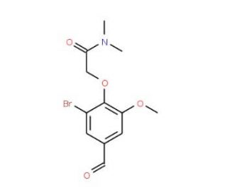 2-(2-bromo-4-formyl-6-methoxyphenoxy)-N,N-dimethylacetamide - chemical structure image