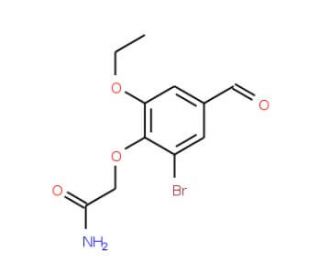 2-(2-bromo-6-ethoxy-4-formylphenoxy)acetamide - chemical structure image