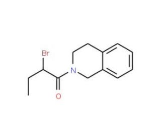 2-(2-Bromobutanoyl)-1,2,3,4-tetrahydroisoquinoline - chemical structure image