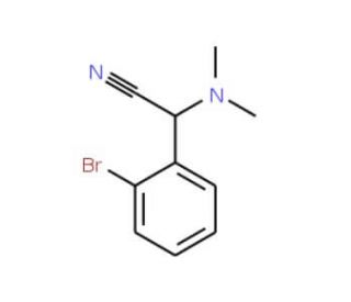 2-(2-Bromophenyl)-2-(dimethylamino)acetonitrile (CAS 299215-38-6) - chemical structure image