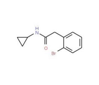 2-(2-Bromophenyl)-N-cyclopropylacetamide (CAS 1150163-66-8) - chemical structure image