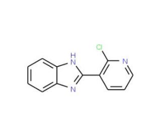 2-(2-Chloro-3-pyridinyl)-1H-1,3-benzimidazole (CAS 143426-40-8) - chemical structure image