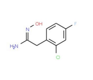 2-(2-Chloro-4-fluorophenyl)-N&prime;-hydroxyethanimidamide (CAS 306937-33-7) - chemical structure image