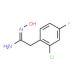 2-(2-Chloro-4-fluorophenyl)-N′-hydroxyethanimidamide (CAS 306937-33-7) - chemical structure image