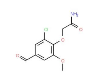 2-(2-chloro-4-formyl-6-methoxyphenoxy)acetamide (CAS 832674-69-8) - chemical structure image