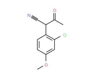 2-(2-Chloro-4-methoxyphenyl)-3-oxobutyronitrile (CAS 441060-95-3) - chemical structure image