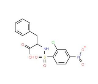 2-(2-Chloro-4-nitro-benzenesulfonylamino)-3-phenyl-propionic acid - chemical structure image