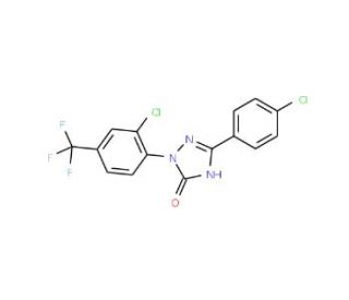 2-(2-Chloro-4-trifluoromethylphenyl)-1,2-dihydro-5-(2-chlorophenyl)-3H-1,2,4-triazol-3-one - chemical structure image