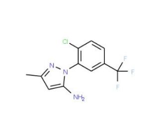 2-(2-Chloro-5-trifluoromethyl-phenyl)-5-methyl-2H-pyrazol-3-ylamine - chemical structure image