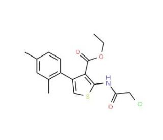 2-(2-Chloro-acetylamino)-4-(2,4-dimethyl-phenyl)-thiophene-3-carboxylic acid ethyl ester - chemical structure image