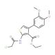 2-(2-Chloro-acetylamino)-4-(3,4-dimethoxy-phenyl)-thiophene-3-carboxylic acid ethyl ester (CAS 304863-82-9) - chemical struct