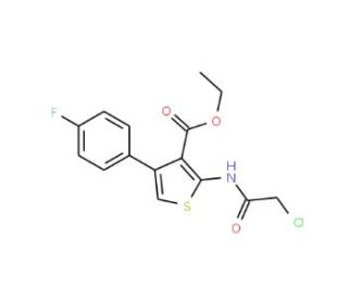 2-(2-Chloro-acetylamino)-4-(4-fluoro-phenyl)-thiophene-3-carboxylic acid ethyl ester - chemical structure image