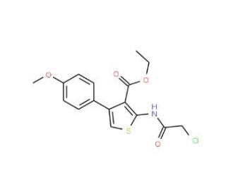 2-(2-Chloro-acetylamino)-4-(4-methoxy-phenyl)-thiophene-3-carboxylic acid ethyl ester (CAS 356568-71-3) - chemical structure
