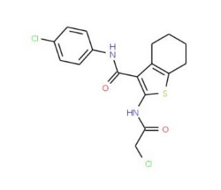 2-(2-Chloro-acetylamino)-4,5,6,7-tetrahydro-benzo[b]thiophene-3-carboxylic acid (4-chloro-phenyl)-amide - chemical structure
