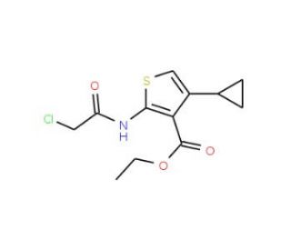 2-(2-Chloro-acetylamino)-4-cyclopropyl-thiophene-3-carboxylic acid ethyl ester - chemical structure image