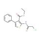 2-(2-Chloro-acetylamino)-4-phenyl-thiophene-3-carboxylic acid ethyl ester (CAS 77261-21-3) - chemical structure image