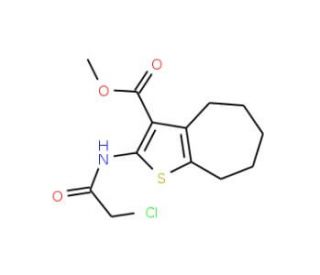 2-(2-Chloro-acetylamino)-5,6,7,8-tetrahydro-4H-cyclohepta[b]thiophene-3-carboxylic acid methyl ester - chemical structure ima