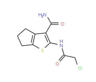 2-(2-Chloro-acetylamino)-5,6-dihydro-4H-cyclopenta[b]thiophene-3-carboxylic acid amide - chemical structure image