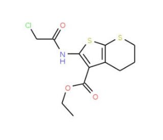2-(2-Chloro-acetylamino)-5,6-dihydro-4H-thieno[2,3-b]thiopyran-3-carboxylic acid ethyl ester - chemical structure image