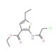 2-(2-Chloro-acetylamino)-5-ethyl-thiophene-3-carboxylic acid ethyl ester - chemical structure image