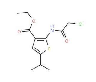 2-(2-Chloro-acetylamino)-5-isopropyl-thiophene-3-carboxylic acid ethyl ester - chemical structure image