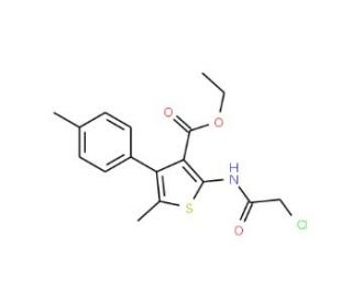 2-(2-Chloro-acetylamino)-5-methyl-4-p-tolyl-thiophene-3-carboxylic acid ethyl ester - chemical structure image