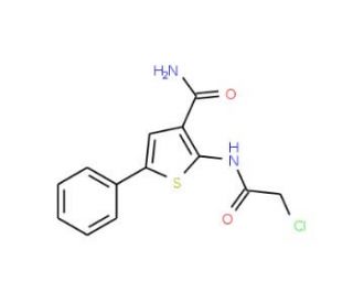 2-(2-Chloro-acetylamino)-5-phenyl-thiophene-3-carboxylic acid amide - chemical structure image