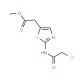 [2-(2-Chloro-acetylamino)-thiazol-5-yl]-acetic acid methyl ester (CAS 869951-10-0) - chemical structure image